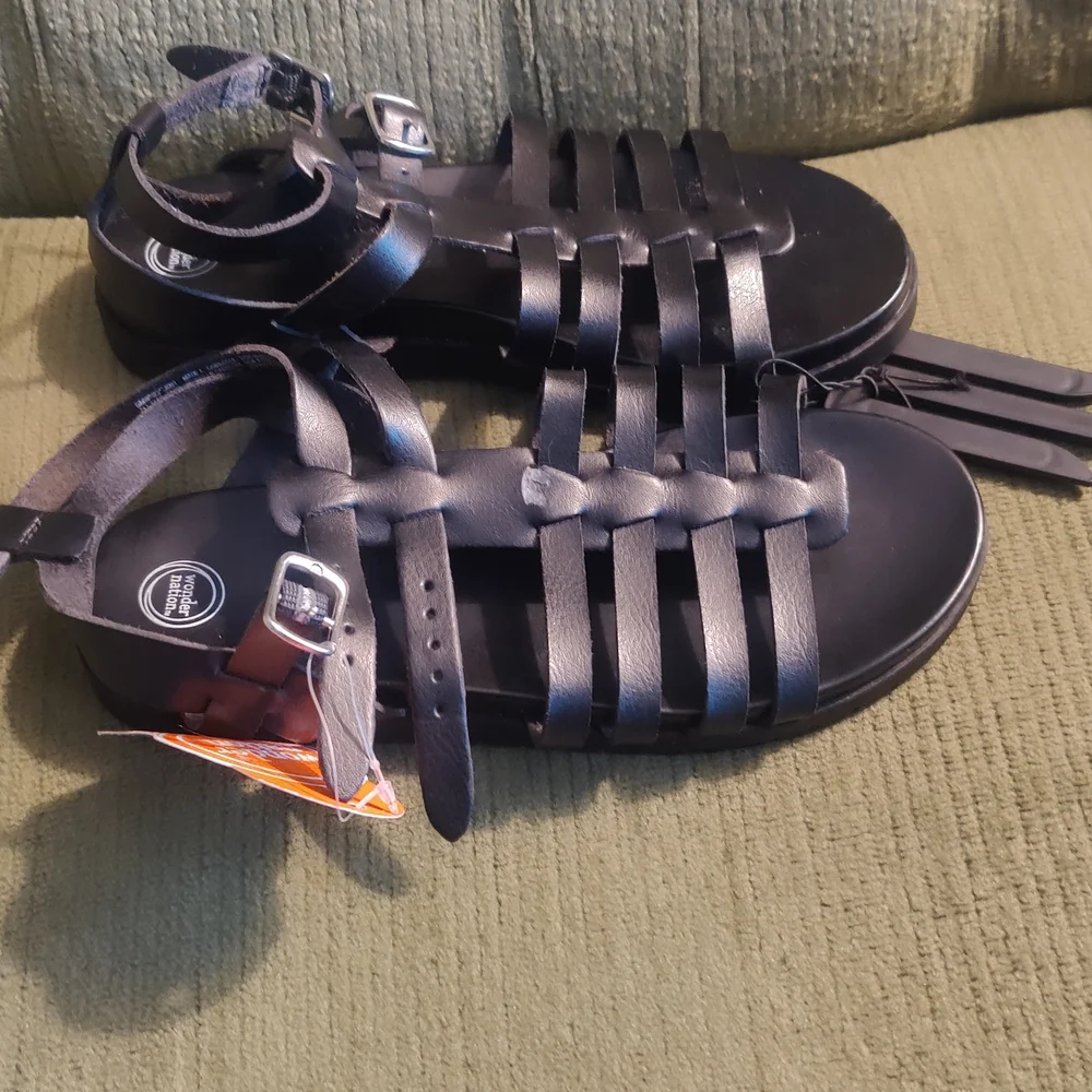 Modern Society‎ Black Strappy Sandals